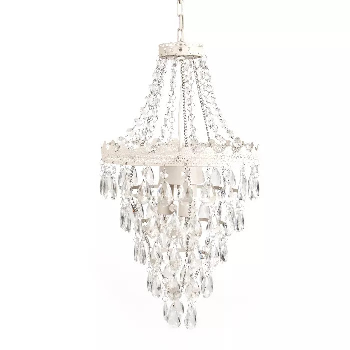 12" x 20" Pendant Lamp Chandelier White Diamond - Tadpoles | Target