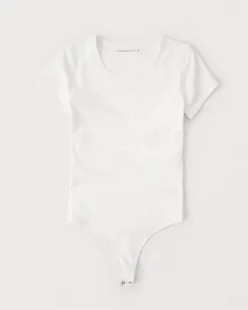 Short-Sleeve Crewneck Bodysuit | Abercrombie & Fitch (US)