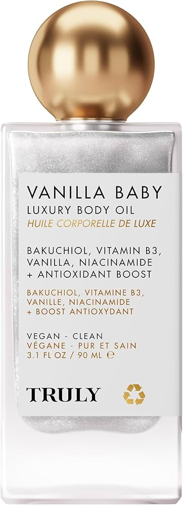 Truly Luxury Body Oil | Hydrating & Illuminating with Natural Shimmer | For Smooth, Glowing Skin ... | Amazon (US)