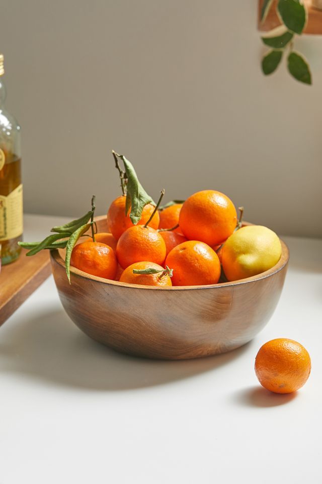 Teak Wood Serving Bowl | Urban Outfitters (US and RoW)