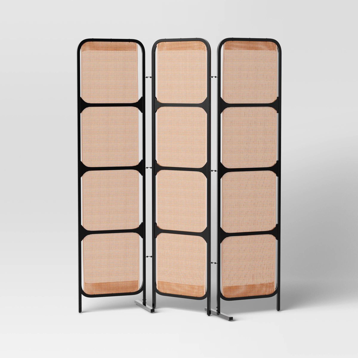 6' Modern 3-Panel Patio Decorative Screen Black - Threshold™ | Target