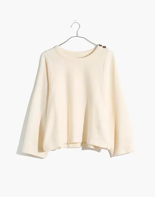 Shoulder-Button Elbow-Patch Top | Madewell
