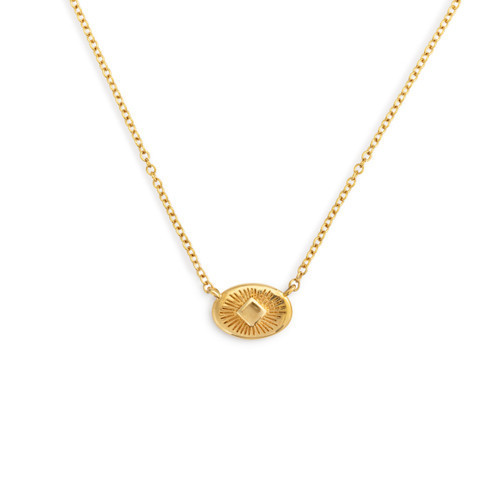 Gold Antiqued Sunburst Necklace | DEMDACO