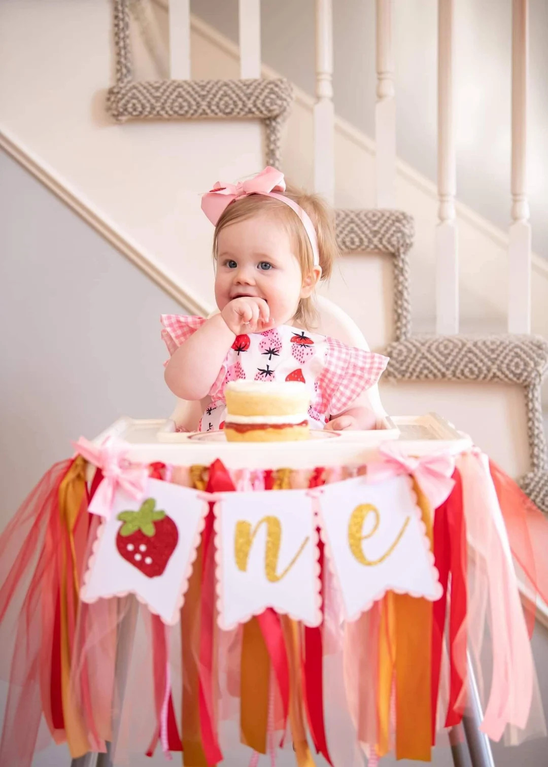 Strawberry High Chair Banner. ONE Banner. Strawberry Garland. Strawberry Party Decorations. Straw... | Etsy (US)