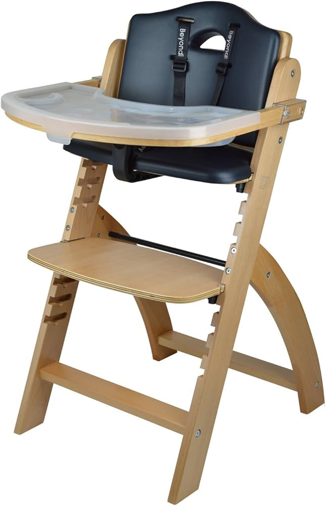 Abiie Beyond Junior Wooden High Chair with Tray. The Perfect Adjustable Baby Highchair Solution f... | Amazon (US)