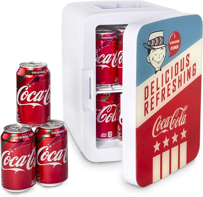 Cooluli Retro Coca-Cola Mini Fridge for Bedroom - Car, Office Desk & College Dorm Room - 10L/12 C... | Amazon (US)