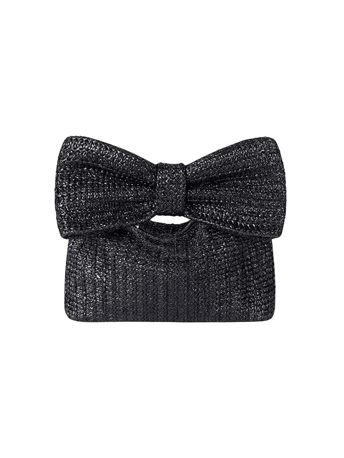 Verdusa Women's Bow Wrist Handbags Woven Purse Top Handle Straw Clutches | Amazon (US)