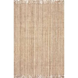 nuLOOM Natura Chunky Loop Jute Tan 6 ft. x 9 ft. Area Rug NCCL01-609 | The Home Depot