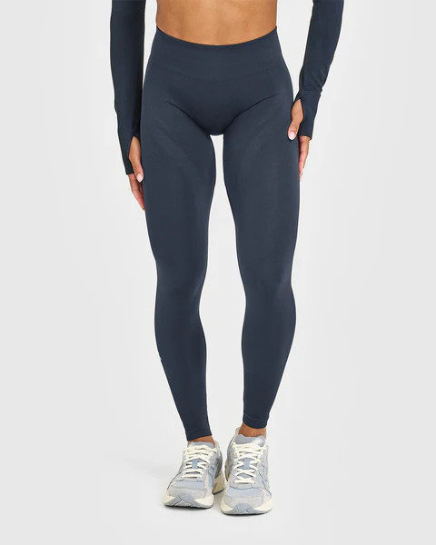 EnhanceLift™ Seamless Leggings with White Logo 
 True Blue | Oner Active (UK / US)