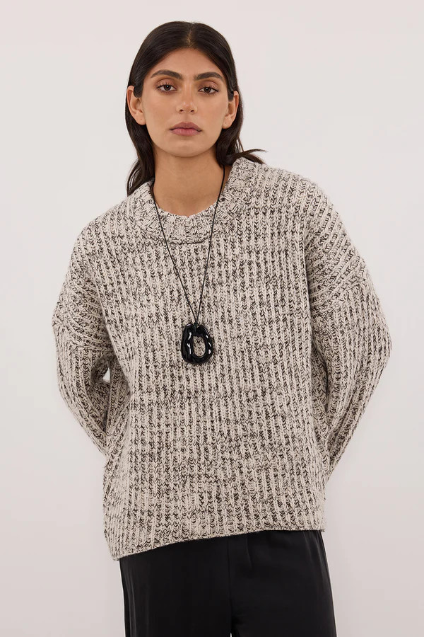 MARLEY IVORY CHOC SPECKLE JUMPER | DISSH