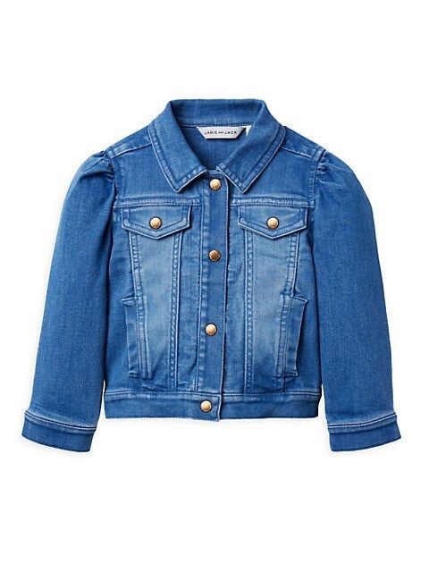 Baby Girls, Little Girl's & Girl's Puff Sleeve Denim Jacket | Saks Fifth Avenue