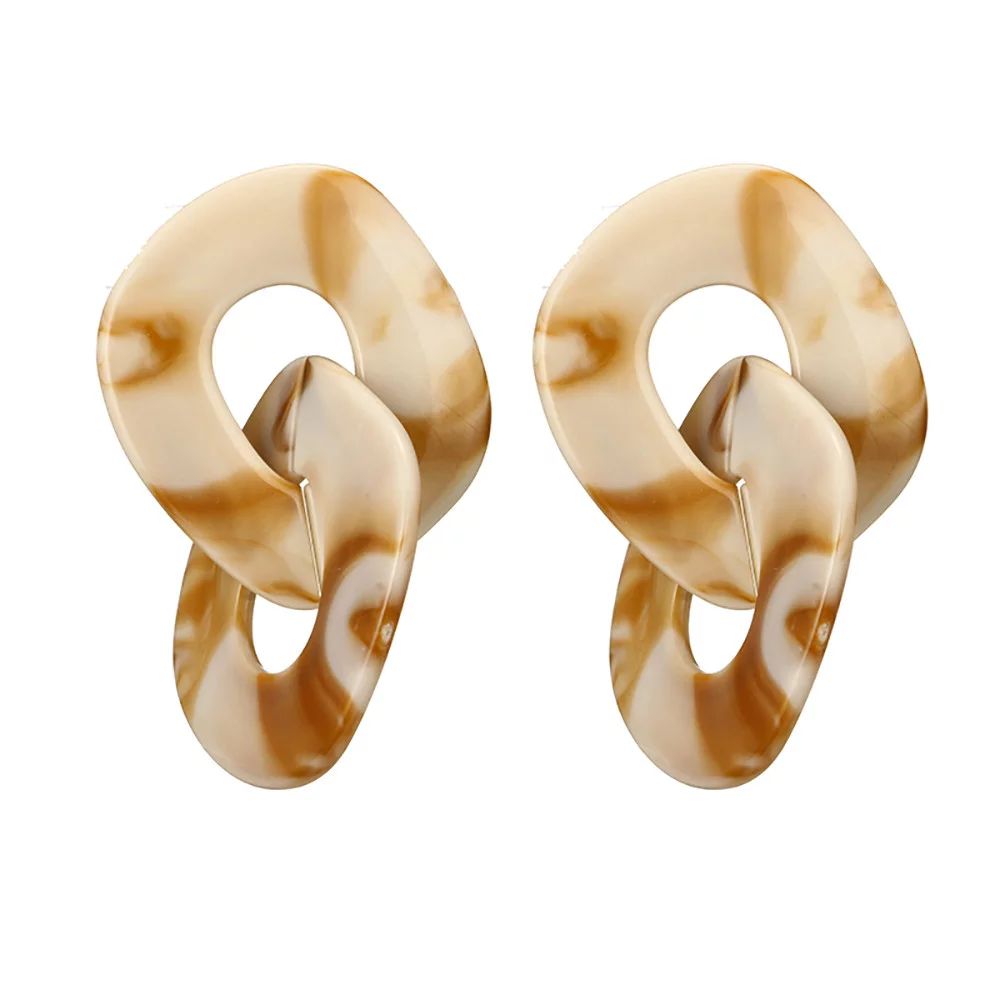 Poatren Women Personality Geometry Word Earrings Alloy Spring Multi-layer Earrings - Walmart.com | Walmart (US)