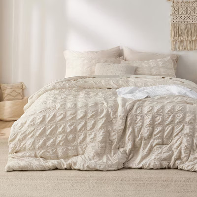 Bedsure Seersucker Bedding Set – Textured Plaid Design | Target