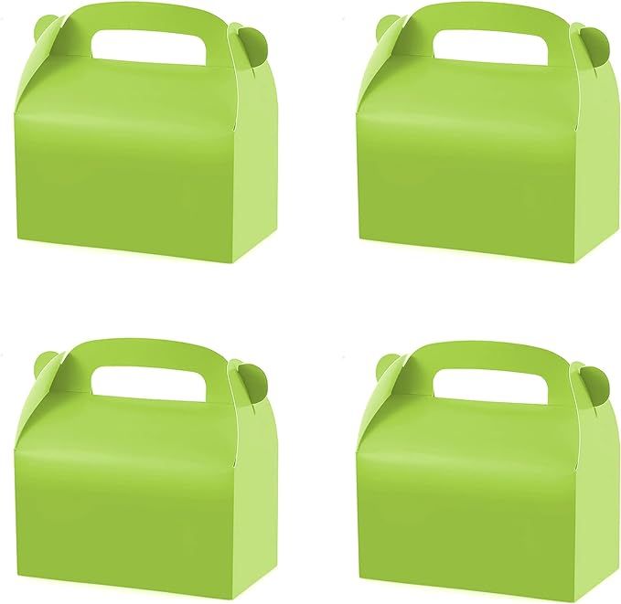 Oletx 30-Pack Green Party Favor Treat Boxes, Goodie Boxes, Gable Paper Gift Boxes with Handles. P... | Amazon (US)