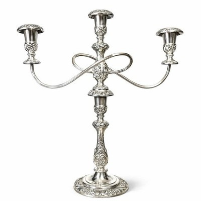 1847 Rogers Bros. HERITAGE Silverplate 3 Light Candelabra 18" ×13.5" | eBay US