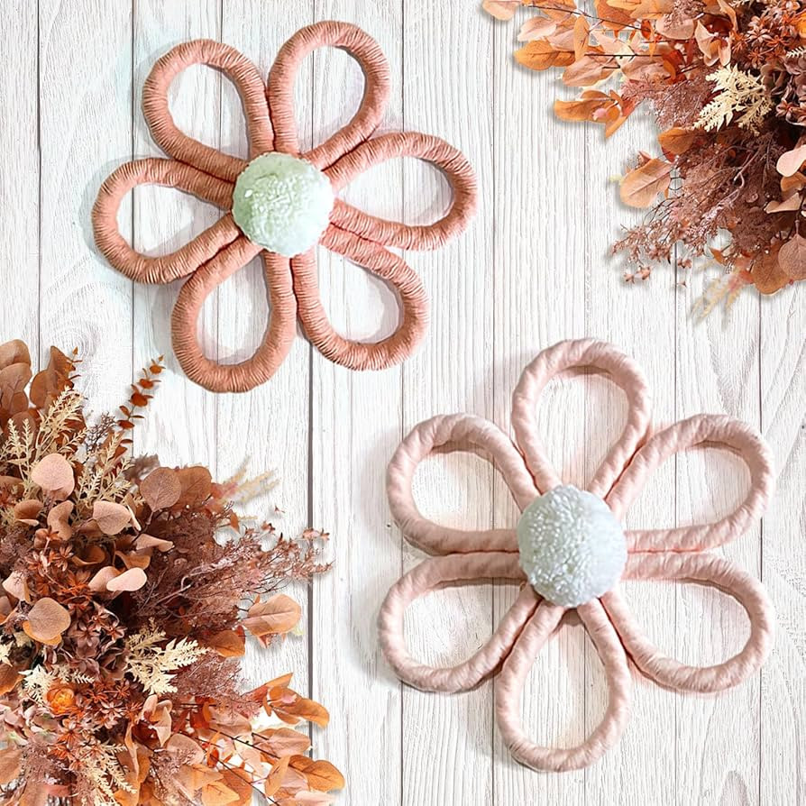 Ereniko Boho Daisy Flower Wall Decor For Girls Bedroom Nursery Wall Hanging Decorations Kids Bath... | Amazon (US)