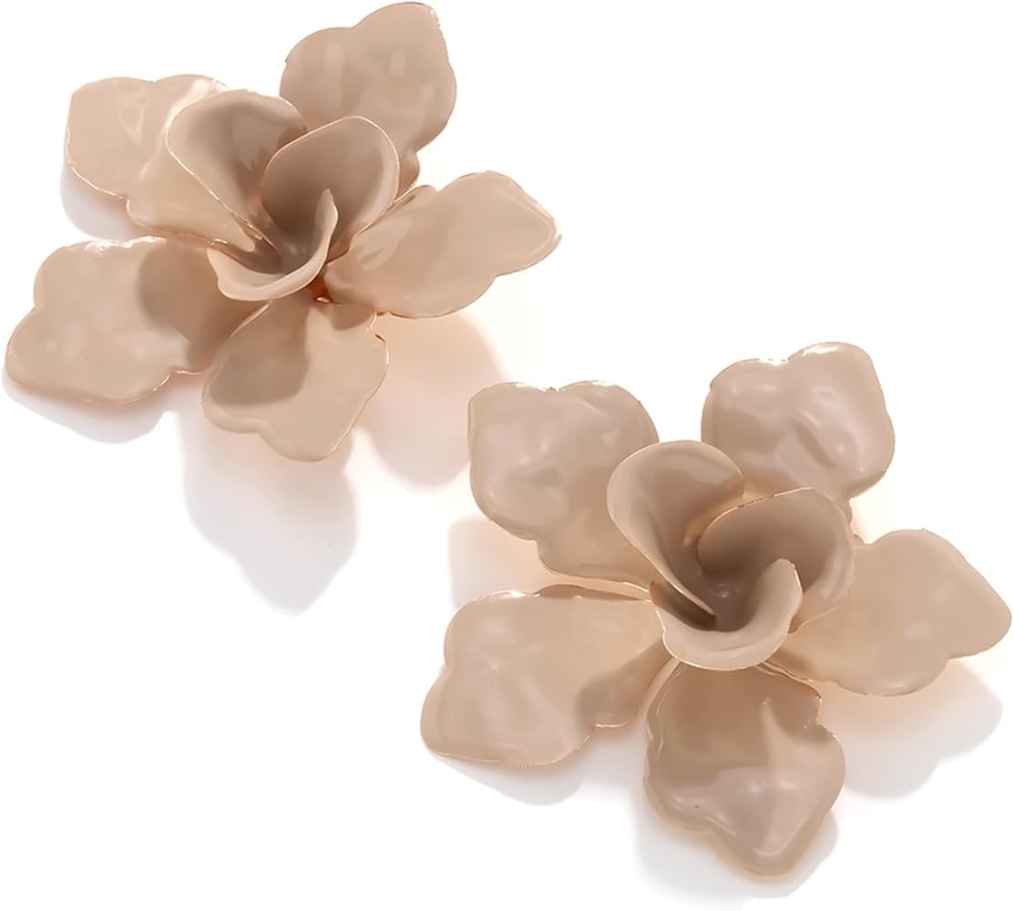 Statement Flower Stud Earrings for Women, Elegant Pastel Floral Earrings Romantic Women Gifts for... | Amazon (US)
