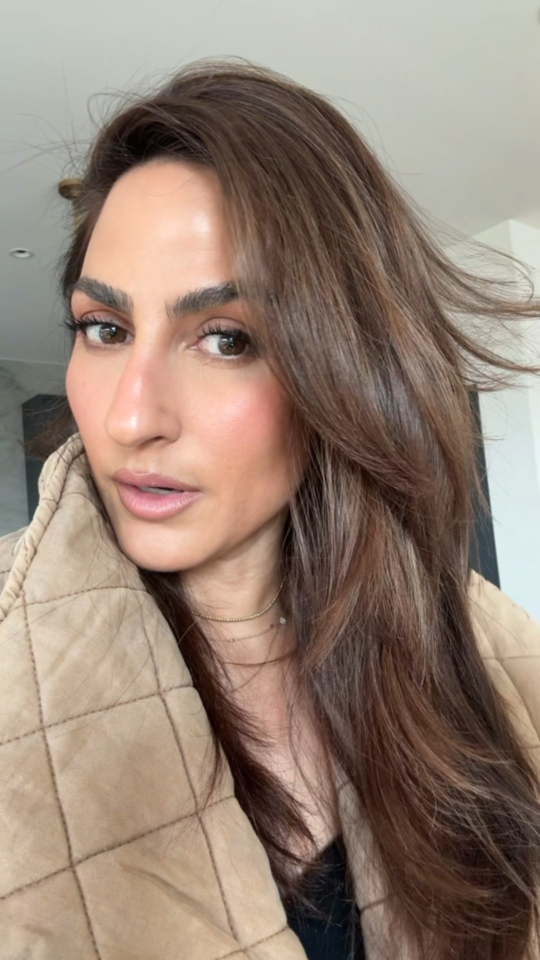 My favorite way to touch up roots. If you have stubborn grays leave color on for an  additional 20 min or so. Also just massage areas post application where grays are most prominent. For me that’s at the hairline. I use medium ash brown or medium brown. Used the conair round brush to dry & style 

#LTKOver40 #LTKBeauty #LTKWatchNow