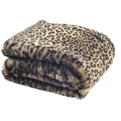 Faux Black Leopard Throw Blanket - Leopard - 50" x 60" - Safavieh . | Target