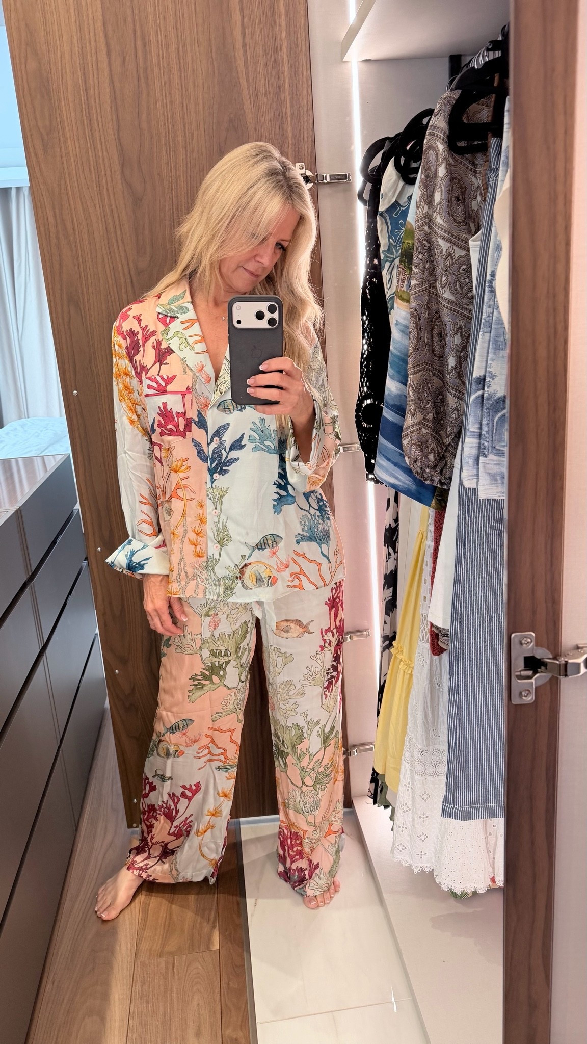 Nothing like a chic cozy sleep set. Loving this print. It’s so French Riviera 🪸🐠☀️🇫🇷💃

#LTKdayinmylife #LTKootd #LTKTravel