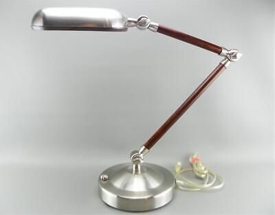 Sharper Image S1412 Nickel Wood Industrial Style Adjustble Arm Desk Lamp Light  | eBay | eBay US