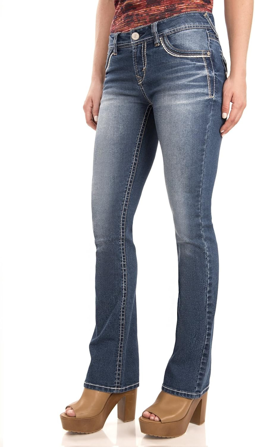 WallFlower Women's Instastretch Legendary Classic Fit Bootcut Jeans | Amazon (US)