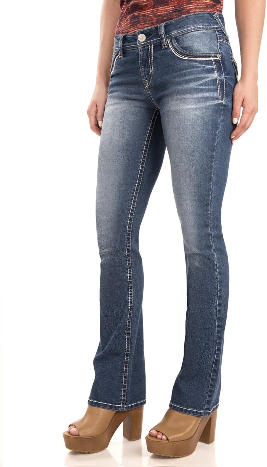 WallFlower Women's Instastretch Legendary Classic Fit Bootcut Jeans | Amazon (US)