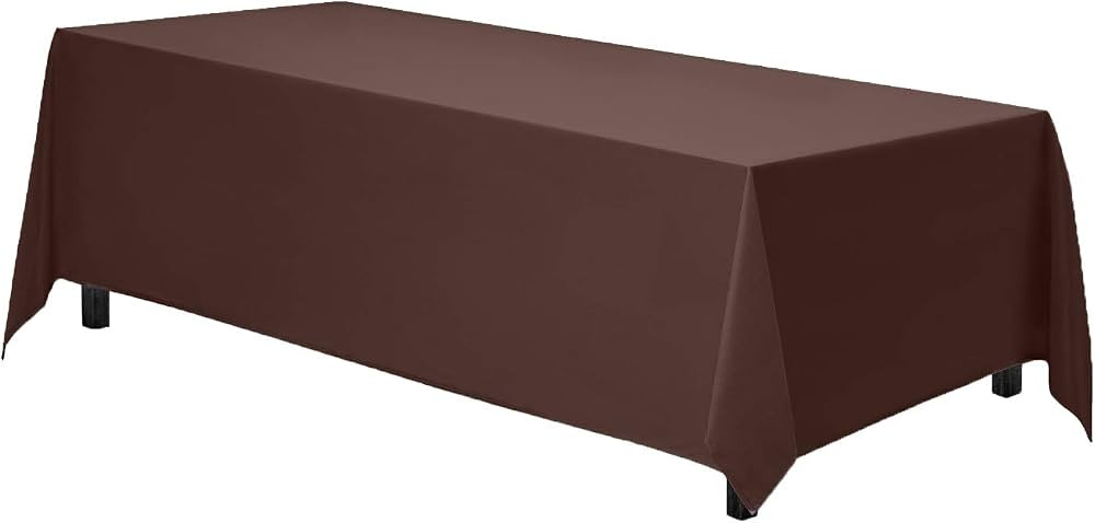 Gee Di Moda Rectangle Tablecloth - 70 x 120 Inch Chocolate Table Cloth for 6 or 8 Foot Rectangle ... | Amazon (US)