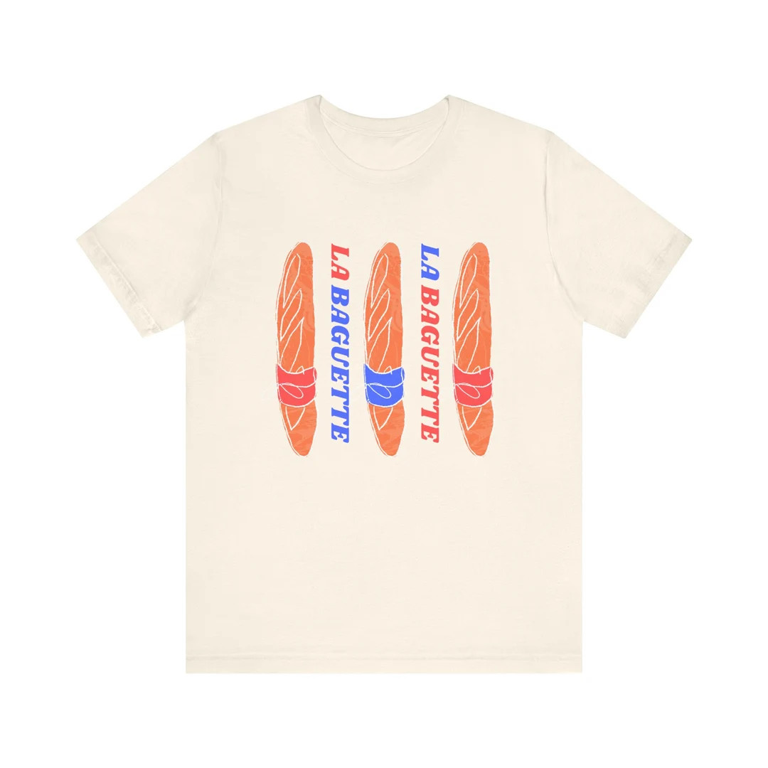 La Baguette French Short Sleeve Tee, French Baguette Tshirt, Francophile Gift, French Foodie Shir... | Etsy (US)