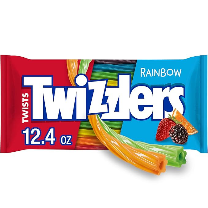 TWIZZLERS Twists Rainbow Flavored Licorice Style, Chewy Candy Bag, 12.4 oz | Amazon (US)