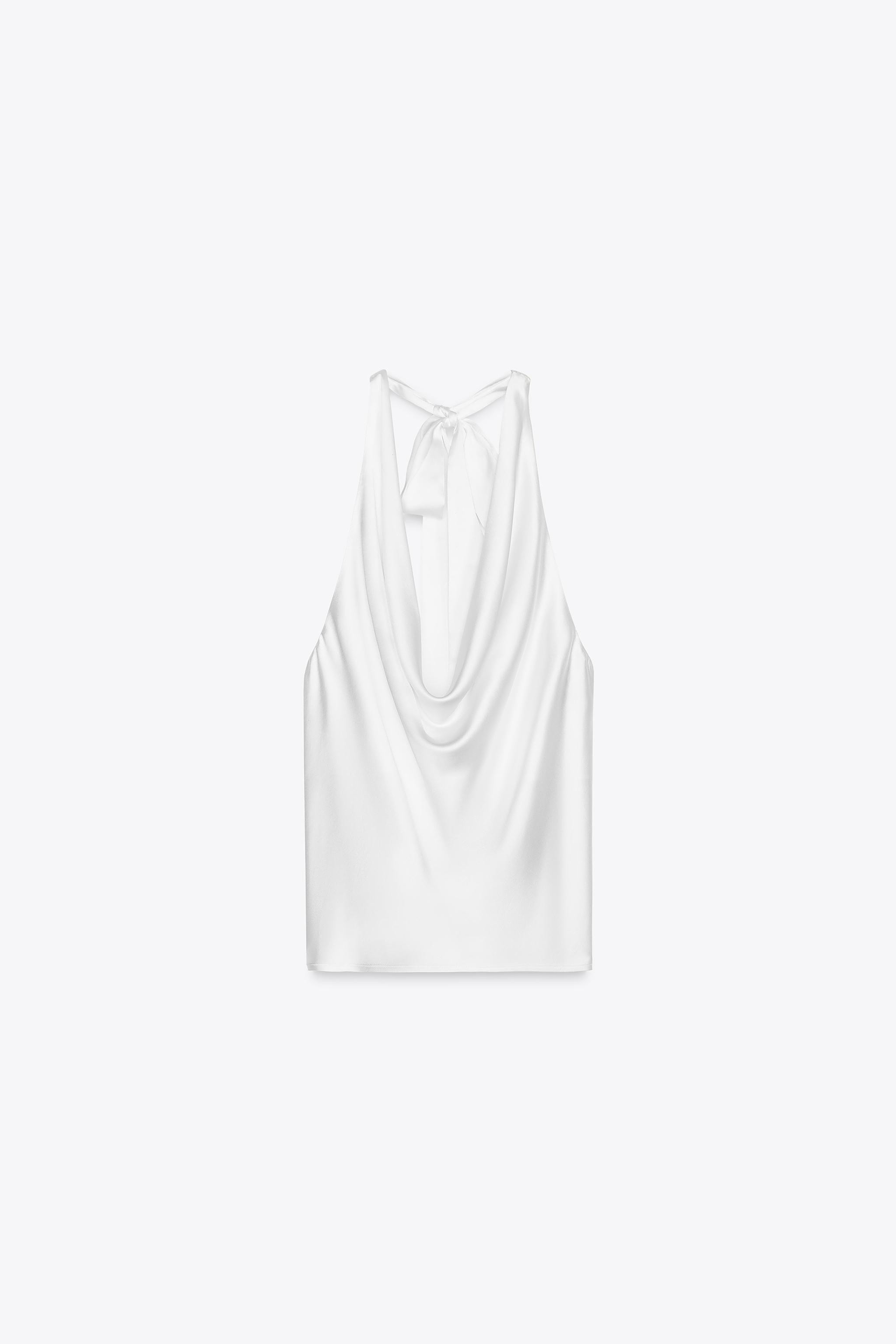 SATIN HALTER TOP | Zara US
