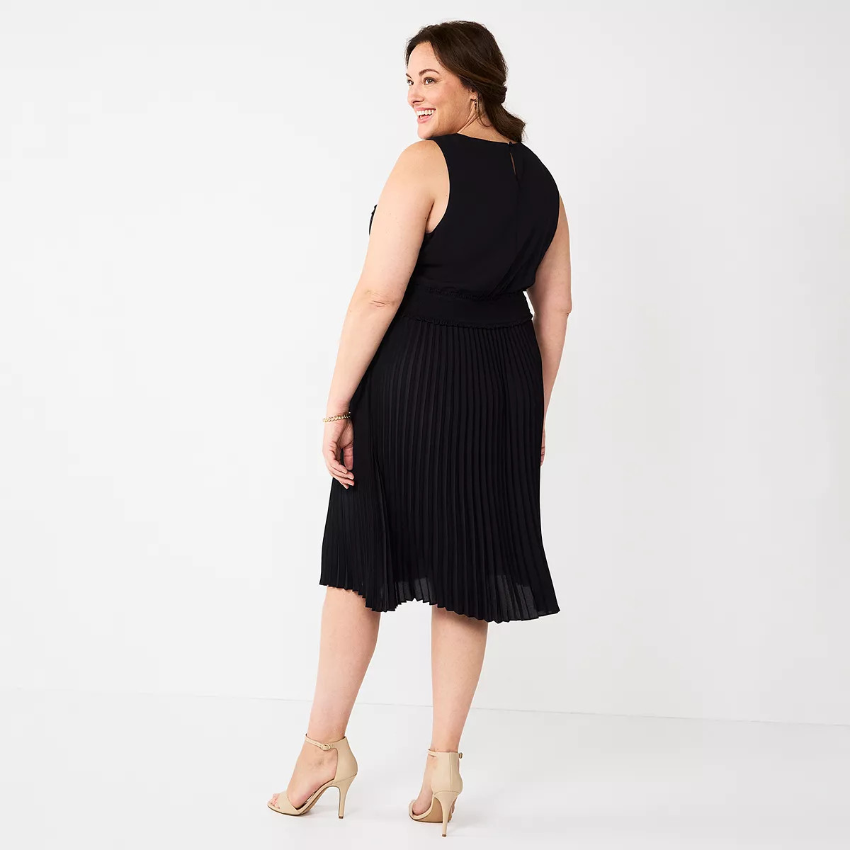 Plus Size Croft & Barrow® Sleeveless Pleated Dress | Kohl's