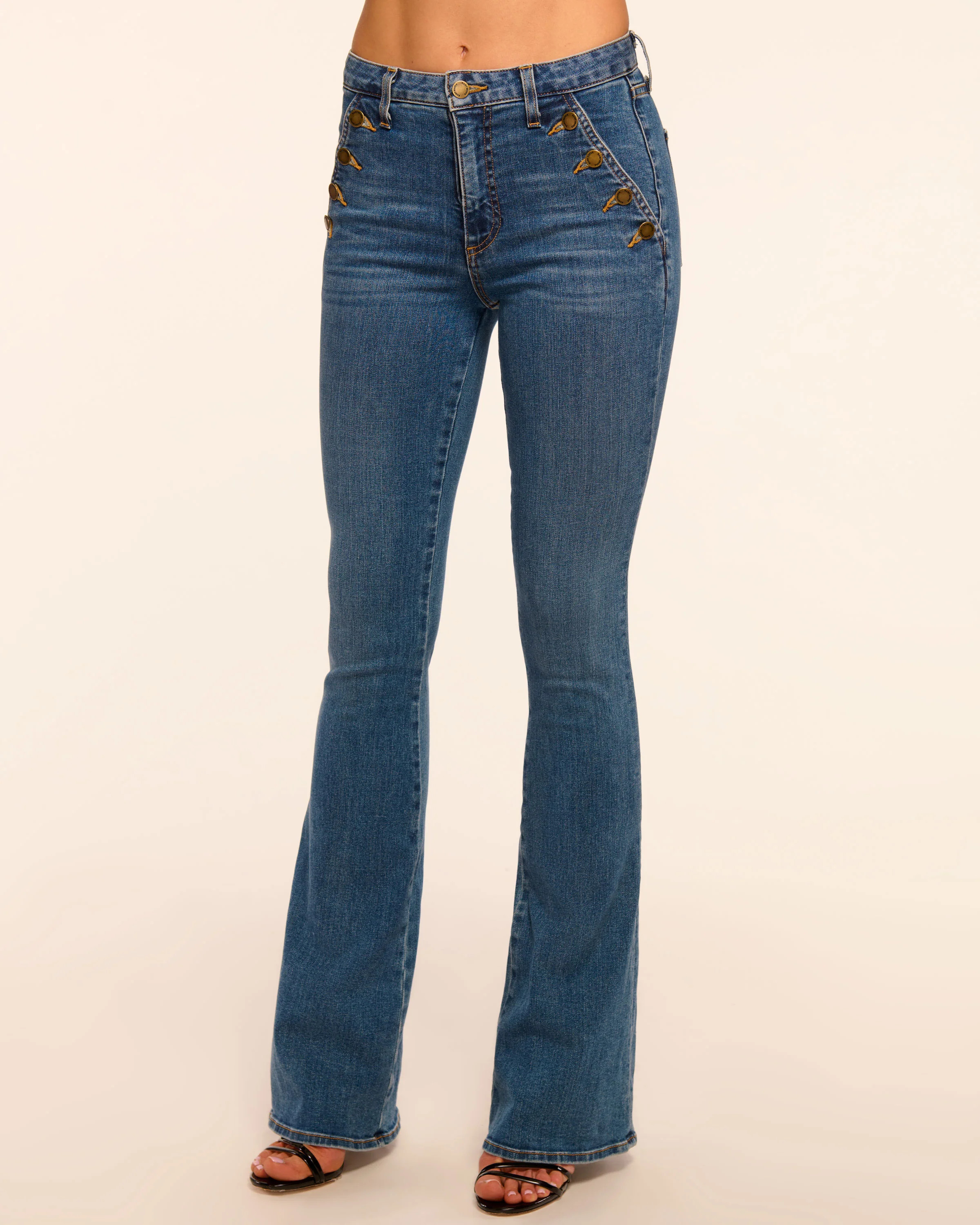 Helena High-Rise Flare Jean in Medium Wash | Ramy Brook