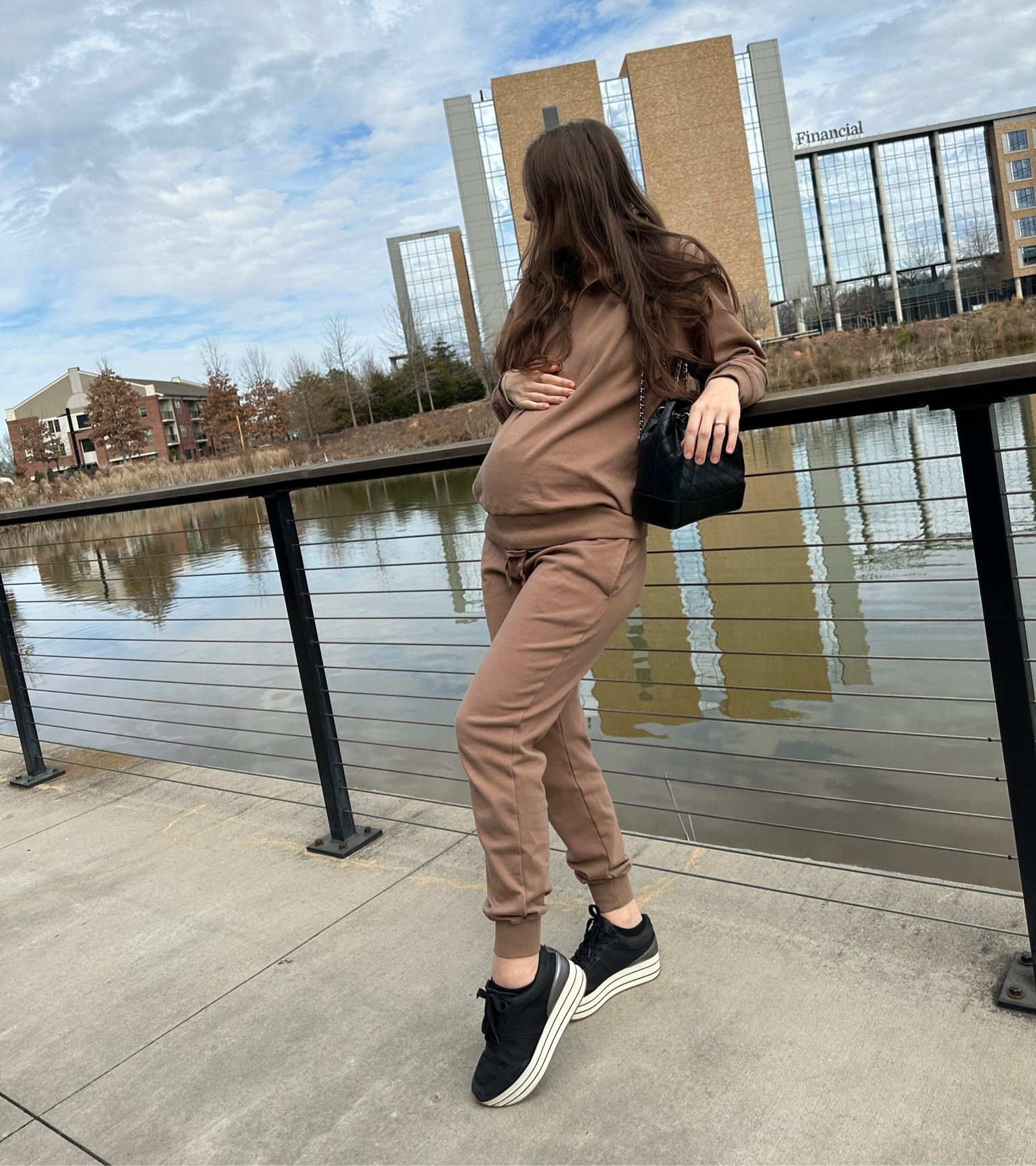 Maternity sweatsuit. 🤎 The perfect comfy outfit  

#LTKFind #LTKunder100 #LTKbump