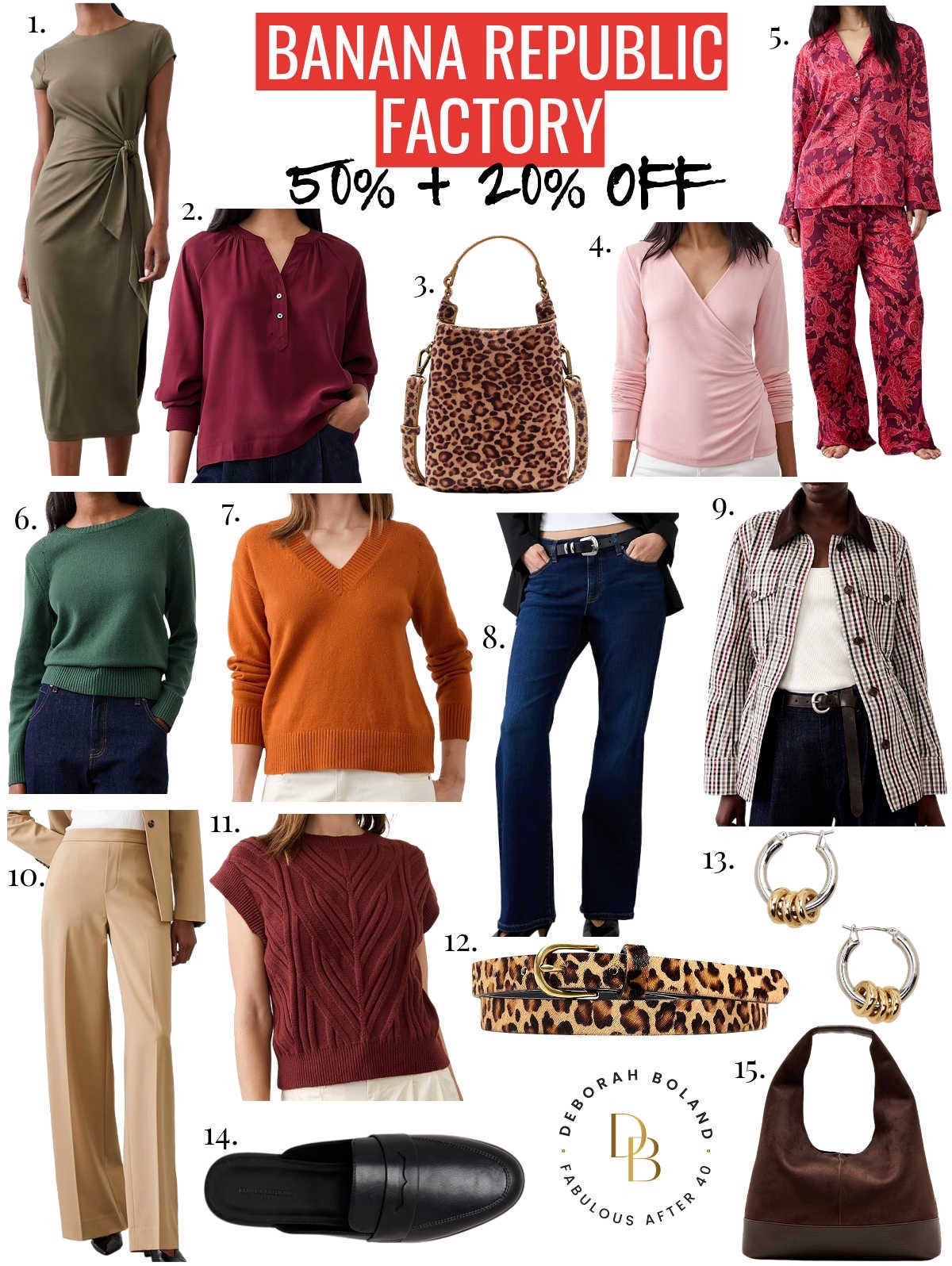 Okay, this is one of those sales I had to share with you! 🤎

Banana Republic Factory is having a really good sale right now, and there are so many classic pieces that caught my eye. Think easy sweaters, polished layers, great denim and those timeless pieces you can wear year after year.

I always love finding those “looks expensive” pieces without the expensive price tag — and there are some really good finds here.

If you’ve been wanting to refresh your fall wardrobe without going overboard, I’d definitely take a peek at this one. 🍂

#LTKSeasonal #LTKOver40 #LTKSaleAlert