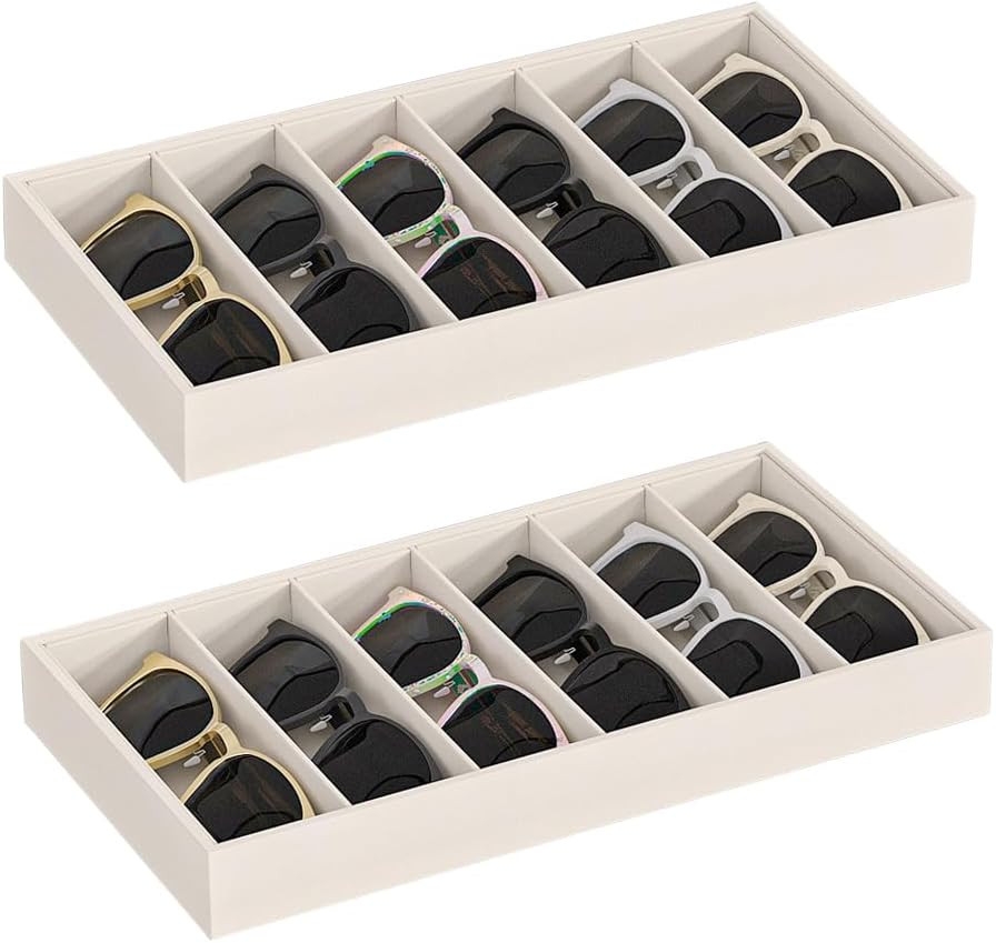 Sunglass Organizer Tray,Eyeglass Storage for Multiple Glasses,Jewelry and Sunglasses Drawer Organ... | Amazon (US)