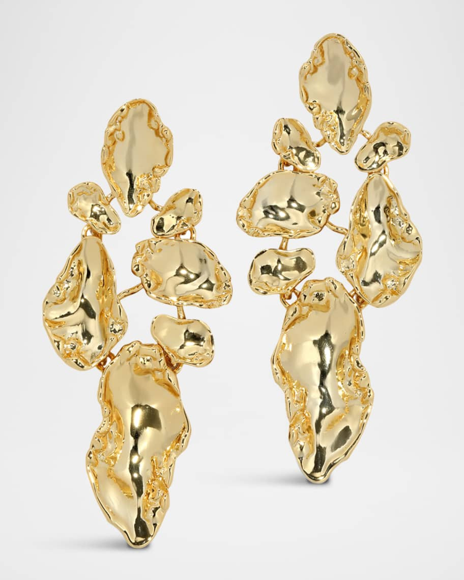 Alexis Bittar Brut Gold Mosaic Earrings | Neiman Marcus