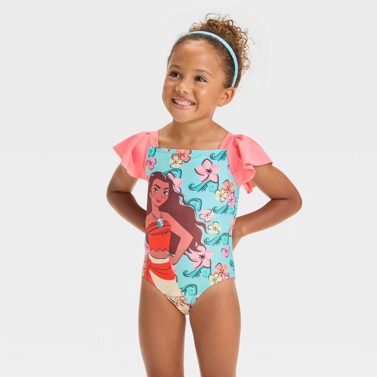 Toddler Girls' Moana One Piece Swimsuit - Green | Target