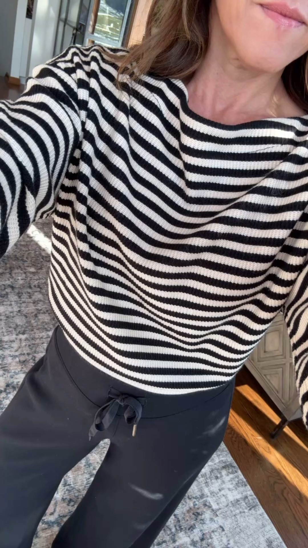 Love the texture on this cute little stripe top. 
Small in top

#LTKHoliday #LTKSeasonal