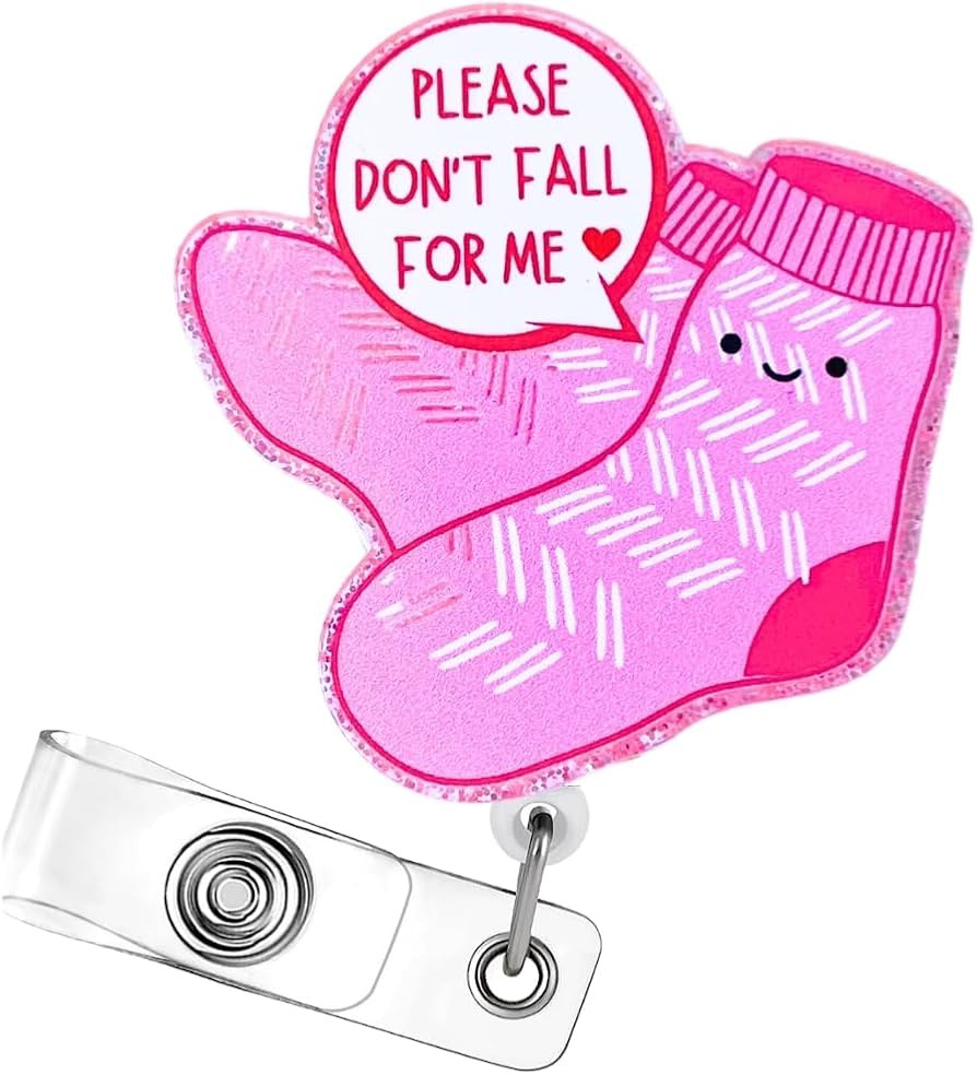 Don’t Fall for Me Badge Reel Holder Retractable with ID Clip for Nurse Nursing Name Tag Card Cu... | Amazon (US)