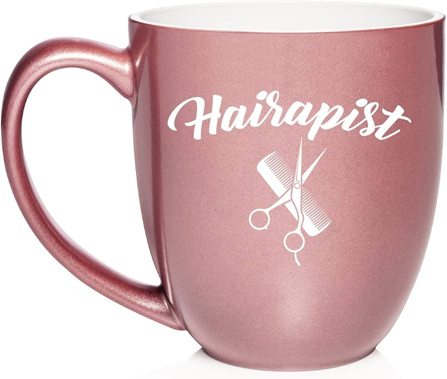 Hairapist Hairdresser Funny Ceramic Coffee Mug Tea Cup Gift for Her, Sister, Wife, Best Friend, C... | Amazon (US)