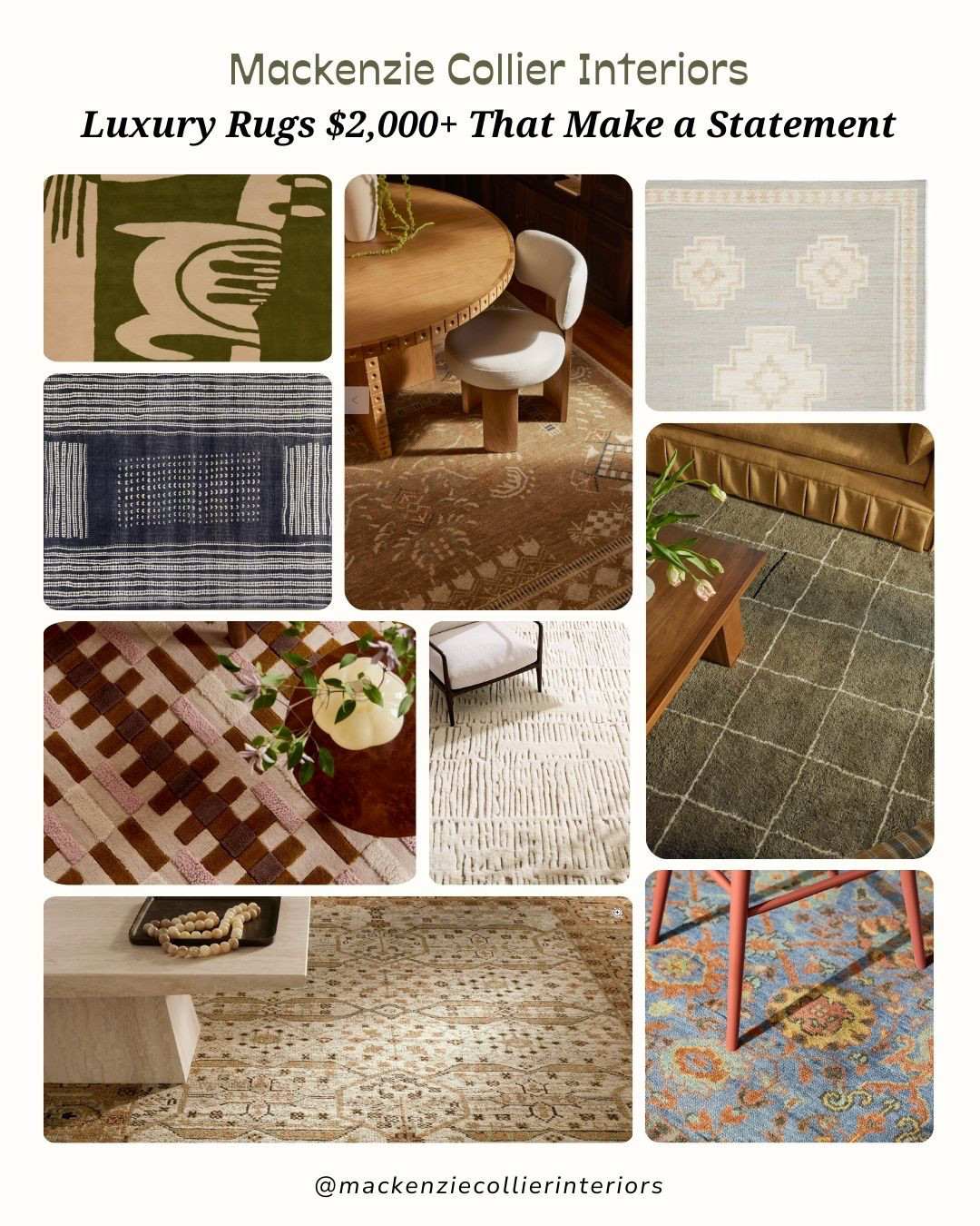 A statement rug sets the tone for the entire space. These luxury rugs $2,000+ are bold, artful, and designed to anchor a room with intention. Think craftsmanship, texture, and patterns that feel collected—not trendy. These high-end area rugs are meant to be lived with, admired, and passed down, becoming part of the story of the home itself. 

 

#LTKSeasonal #LTKHome