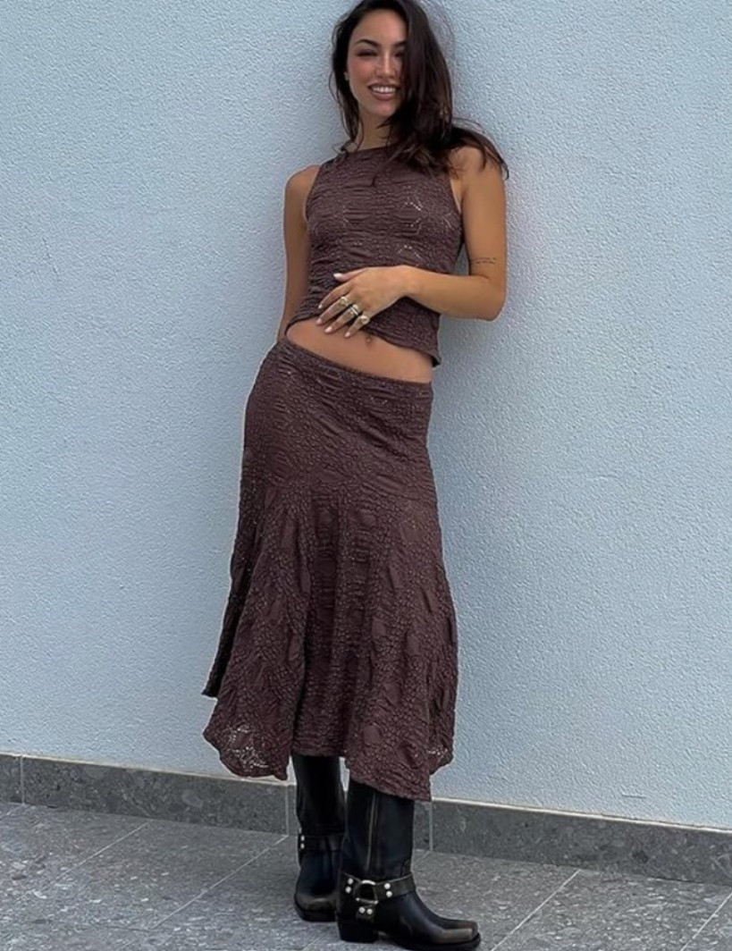 I ❤️ NY Collection 

Rich chocolate tones and effortless city style inspired by downtown cafés, brownstone-lined streets, and nights that start with dinner and end somewhere unforgettable.

Chocolate brown outfit. Skirt set. Summer outfit. New York outfit. NY style. City chic outfit. Travel outfit. Date night outfit. Two piece set. Going out outfit. Brunch outfit. Women's fashion.

Shop the collection.

#LTKMidsize #LTKU #LTKTall
