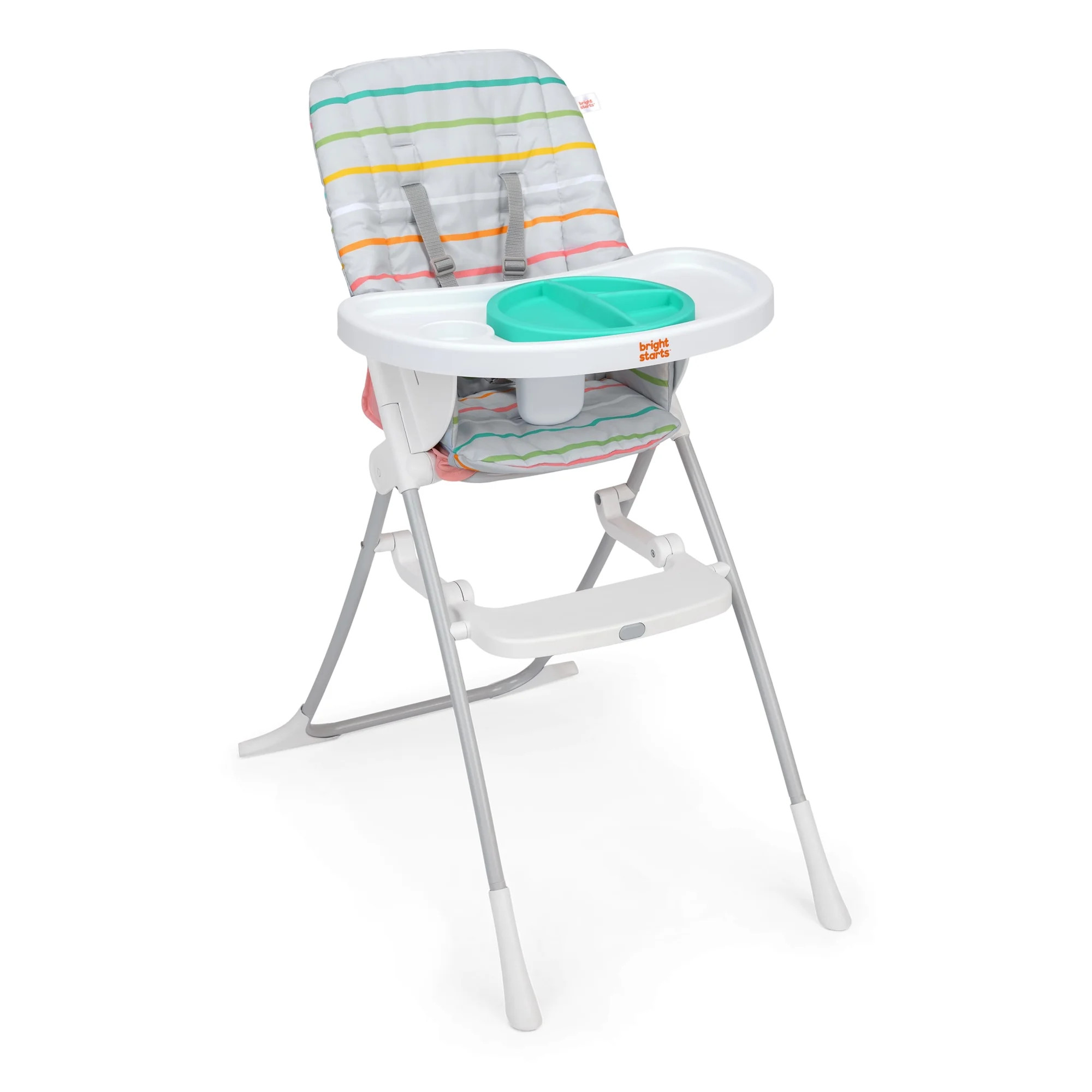 Bright Starts Dine Delight Compact Folding High Chair with 3-Section Plate, Unisex, Infant to Tod... | Walmart (US)