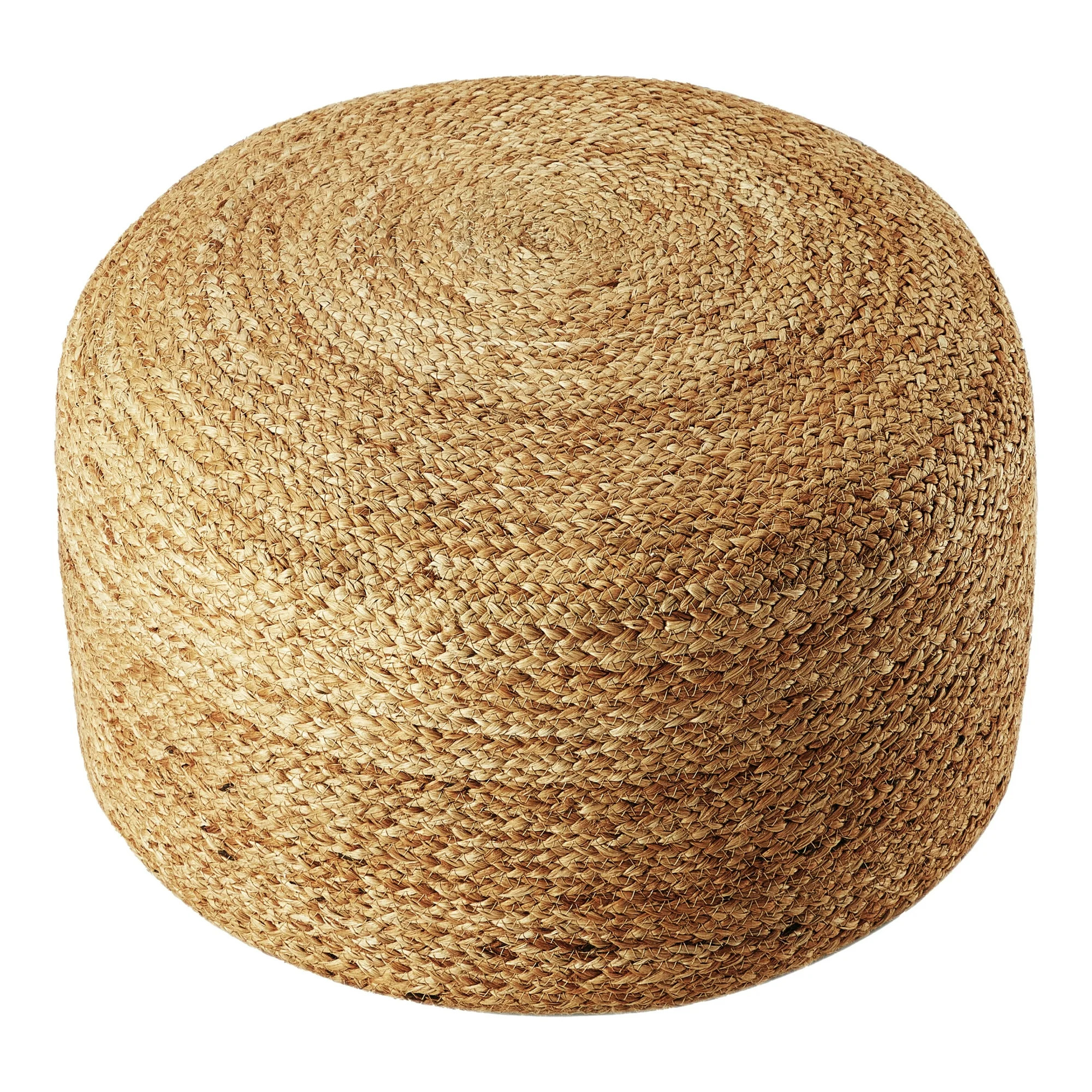Stylehouse 100% Cotton Natural Jute Pouf, 12" H x 20" W | Walmart (US)