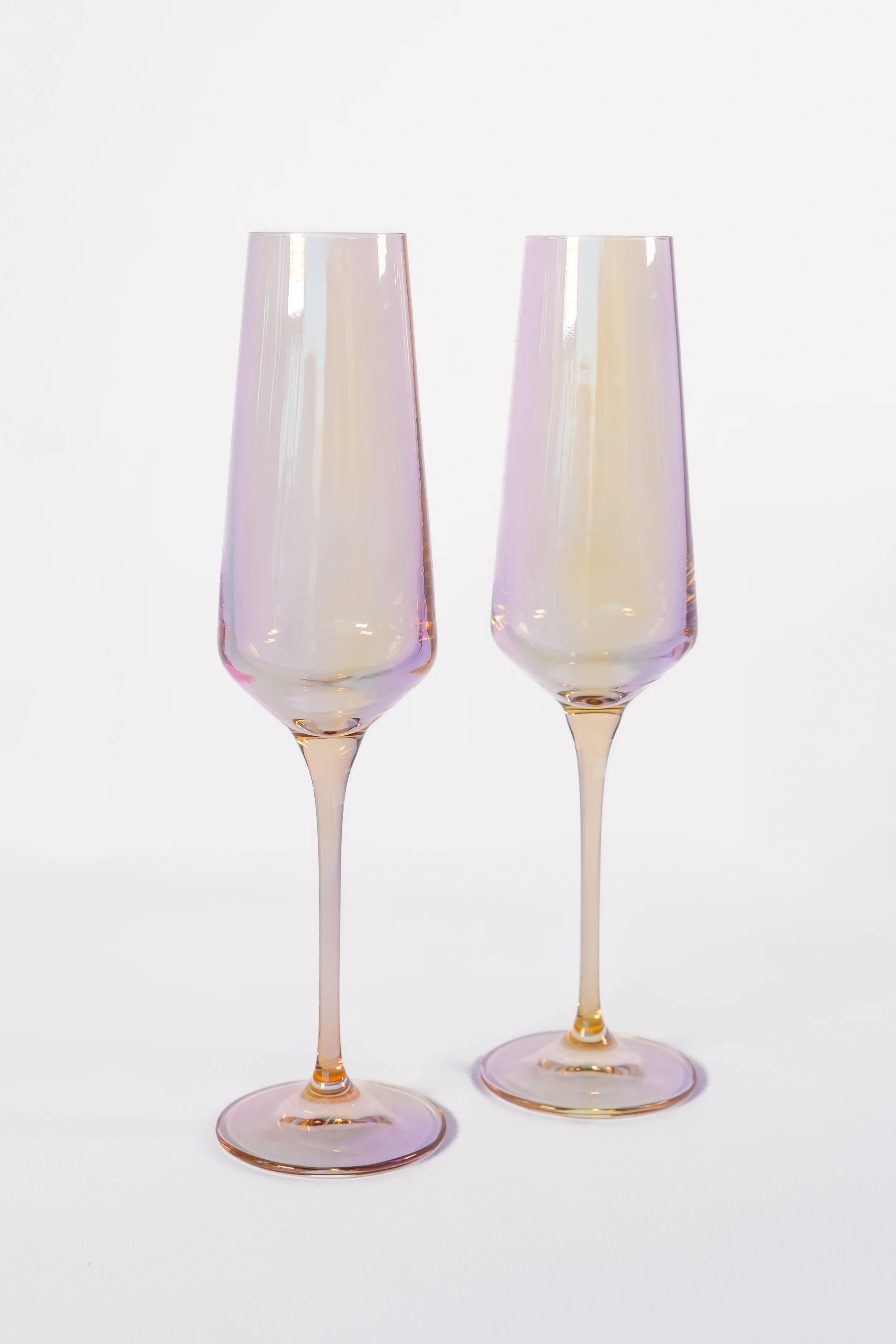 Estelle Colored Champagne Flute - Set of 2 {Iridescent} | Estelle Colored Glass