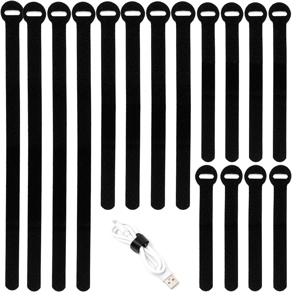 150PCS Reusable Cable Ties - 4+6+8+10inch Multi-Purpose Cable management Hook & Loop Cable Straps... | Amazon (US)