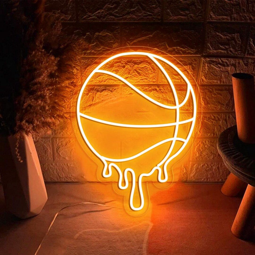 Basketball Tops Neon Sign, Dripping Basketball Neon Sign,sports LED Sign,basketball Tops Number N... | Etsy (US)