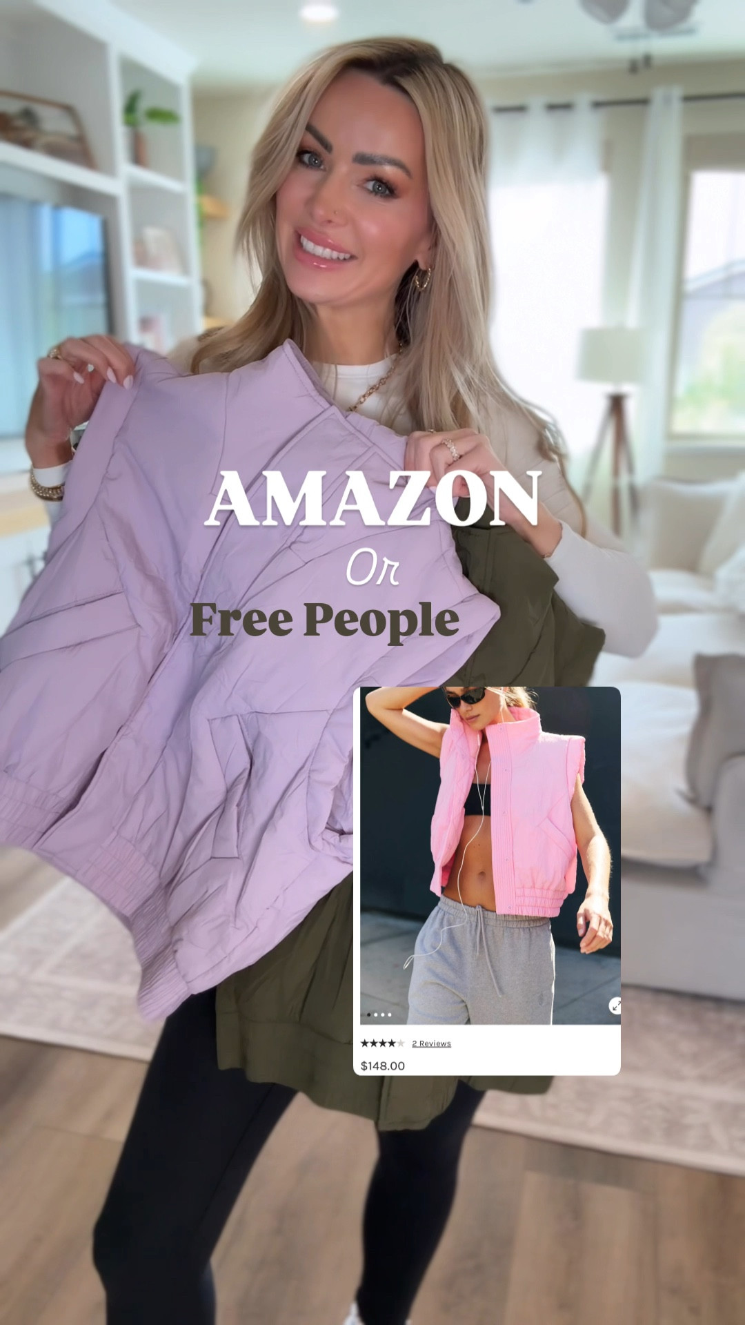 FREE PEOPLE or AMAZON

Get the Look for Less! Amazon's amazing cropped vest rivals Free People at a fraction of the cost!
Looks and feels the same! 
Comfortable & stylish and comes in so many colors!

#AffordableAmazonFashion 
#ComfortableChic #AmazonFashionSteals
#BudgetFriendlyFashion Affordable Amazon fashion, Comfortable chic, Amazon fashion steals, Budget-friendly fashion, Free people, free people vest, free people style, puffer vest, fall fashion, fall vest, Amazon fashion, affordable fashion, free people movement,  Care FP Scrunch Time Puffer Vest
#fpm #freepeople #freepeoplemovement #fp #freepeoplevest #vest #fallvest #puffervest #puffer #affordablefashion #freepeoplestyle

#LTKVideo #LTKFindsUnder50 #LTKStyleTip
