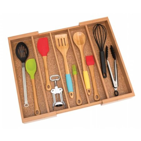 Lipper International 8894 Bamboo Expandable Utensil Holder with Cork Bottom | Walmart (US)